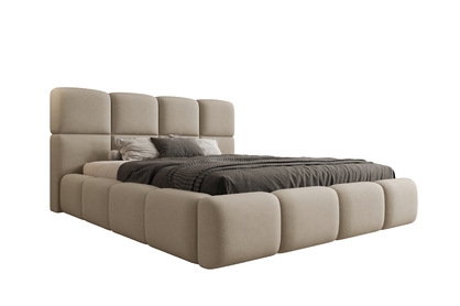 Čalouněná postel Cloud 160x200 s úložným prostorem - béžový samet Castel 15