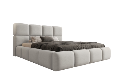 Čalouněná postel Cloud 160x200 s úložným prostorem - šedý samet Castel 80