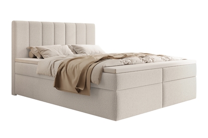 Kontinentálna posteľ Mareli 180x200 s úložným priestorom - béžová buklé Quelle 03