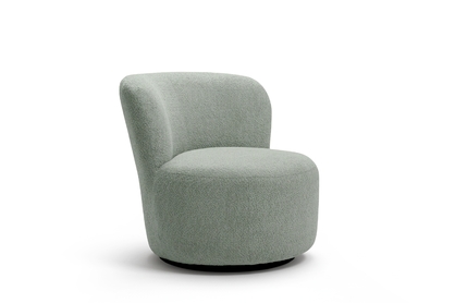 Oddychové kreslo Hygga otočné - zelená bouclé Catch Me 13