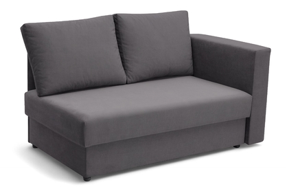 Detská pohovka/posteľ rozkladany s úložným priestorom Maciek - šedý velúr Velvet 3038 1914