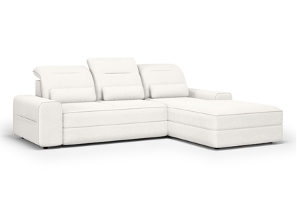 Rohová sedačka Tulia Mini s elektricky vysúvateľným sedadlom pravá - béžová tkanina Sierra 741 + Uni 8005