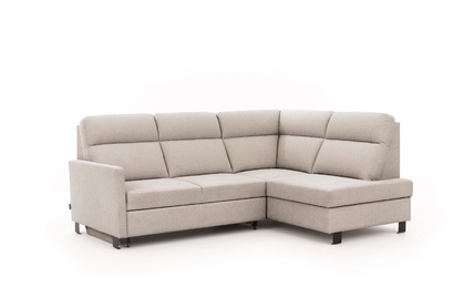 Rozkladacia rohová sedačka Loario L pravá - úzky bok - béžová žinylka Vibe 08