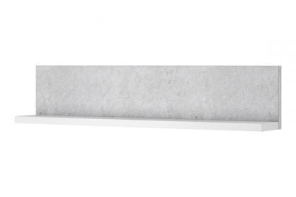 Bota 01 függesztett polc - fehér / beton colorado