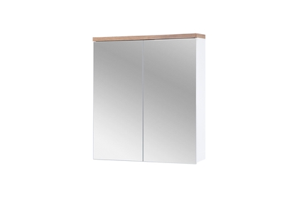 Skříňka se zrcadlem Bali White 840-60 cm - Dub wotan / Bílý mat 