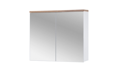 zrkadlová Skrinka Bali White 841-80 cm - Dub wotan / biely mat