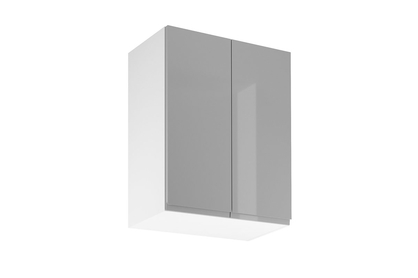 Aspen G60 kétajtós konyhai fali szekrény - fényes szürke 
