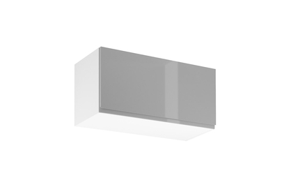 Aspen G80K alacsony konyhai fali szekrény - fényes szürke 