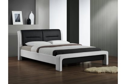 Manželská posteľ Cassandra - 120x200 cm - biela / čierna