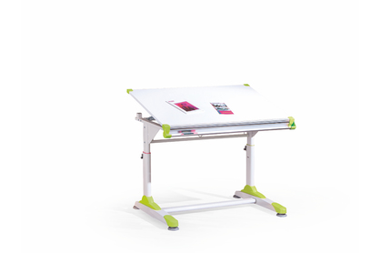 COLLORIDO Písací stôl biela-zelená-Ružová