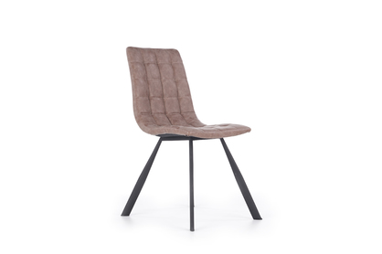 Čalúnená stolička K280 - Hnedý / Čierny