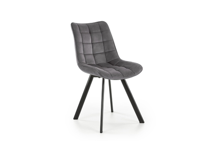 Jedálenská stolička Clemio - tmavosivý zamat Bluvel 14 / čierna