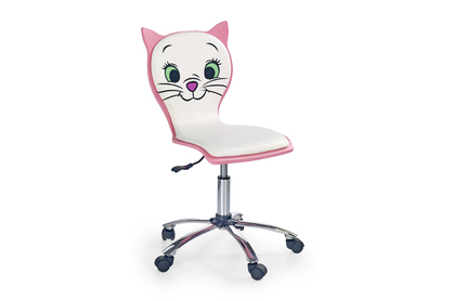 Kitty 2 irodai szék - fehér/rózsaszín