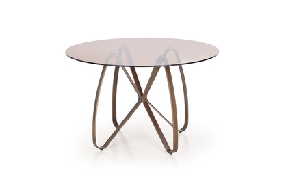stôl Lungo - zlaté antický / Hnedý