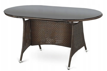 Záhradný stôl MASTER 150x90 cm - čierna / hnedá