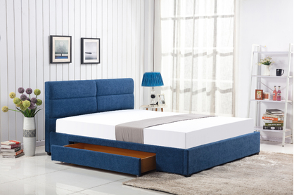 Čalúnená posteľ Merida 160x200 - modrá