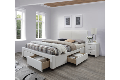Čalúnená posteľ so zásuvkami Modena 2 160X200 - biela