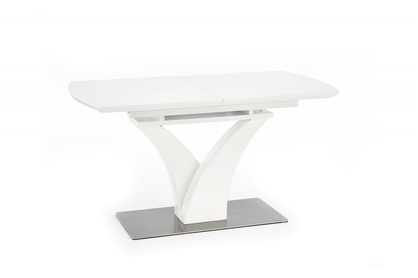 Rozkladací jedálenský stôl Palermo 140-180x80 cm - biely mat