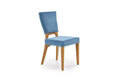 Jedálenská stolička Wenanty - dub medový / morská modrá
