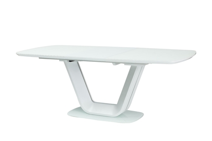 stôl rozkládací Armani 160(220)X90 - biely mat