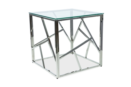 Konferenční stolek Escada B 55x55 - stříbrný 