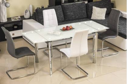Stôl GD020 biely 120(180)x80 