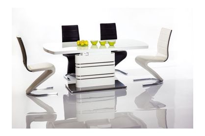 Stůl rozkládací Gucci 180(240)X90 - Bílý lak