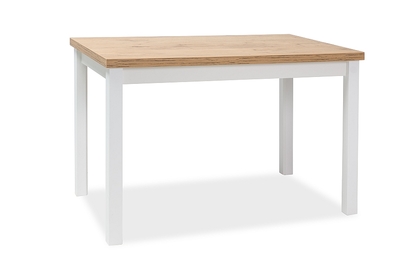Stôl Štandardný Adam 100x60 cm - Dub lancelot / Biely 