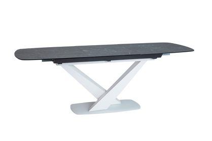 Stôl CASSINO II CERAMIC GRAFIT / biely MAT 160(220)X90 
