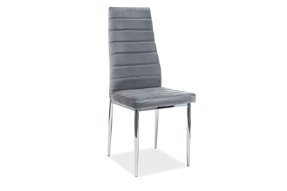 Židle H261 VELVET Chromovaný/šedý BLUVEL14 