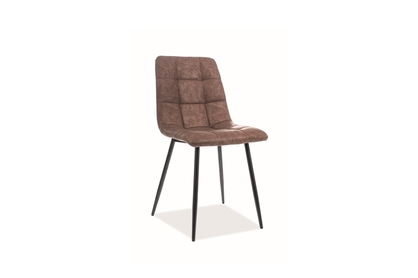 Židle LOOK Černá Konstrukce/hnědá eko-kůže 