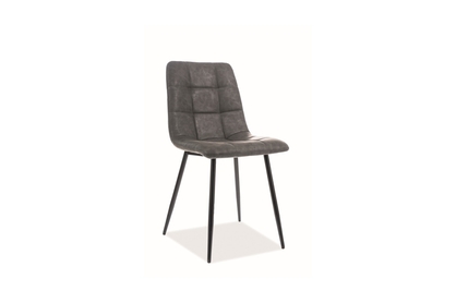 Židle LOOK Černá Konstrukce/šedý eko-kůže 