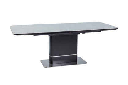 Stůl PALLAS CERAMIC šedý mramorový efekt/Černý MAT 160(210)x90 