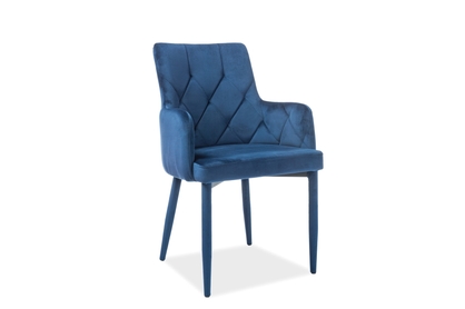 Židle RICARDO VELVET tmavě modrá BLUVEL86 