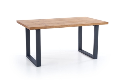 Perez összecsukható asztal - világos tölgy / fekete