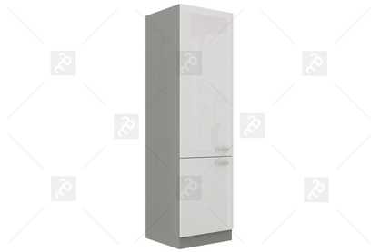 Bianka Bílý lesk 60 LO-210 2F - skříňka na vestavnou lednici