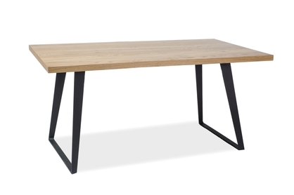 Stôl FALCON OKLEINA prírodná  dub/Čierny150x90 