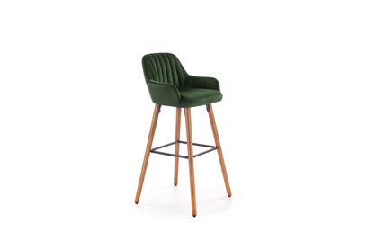 Barová stolička H39 - orech / zelená