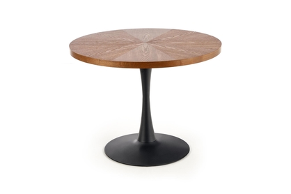 Okrúhly jedálenský stôl Carmelo 120 cm - orech / čierna