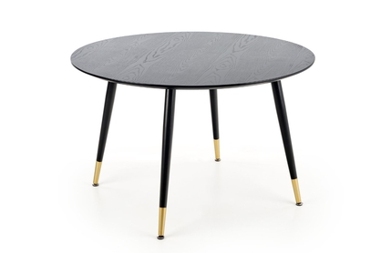 Okrúhly jedálenský stôl Embos 120 cm - čierna / zlatá