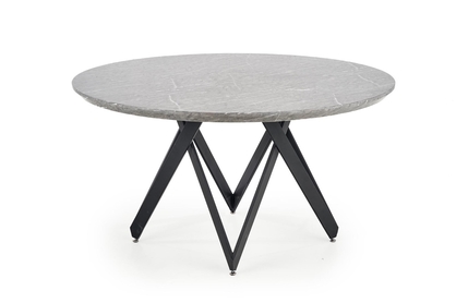 stôl Gustimo - Popolový mramor / Čierny