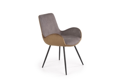 K392 kárpitozott szék - hamu / barna