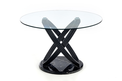 Optico asztal - átlátszó / fekete
