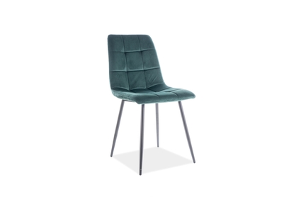 Židle MILA VELVET Černý Konstrukce/Zelený BLUVEL 78 