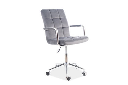 Židle kancelářská Q-022 VELVET šedý BLUVEL14 
