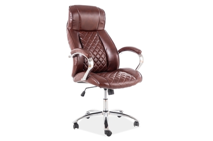 Židle kancelářská Q-557 hnědá eko-kůže 