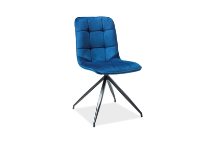 Židle TEXO VELVET Černá Konstrukce/Tmavě modrý BLUVEL 86 