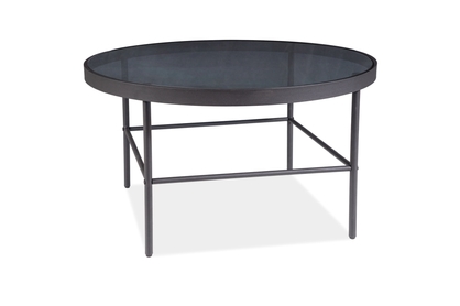 Konferenční stolek VANESSA transparentní šedý / Černý FI 80 