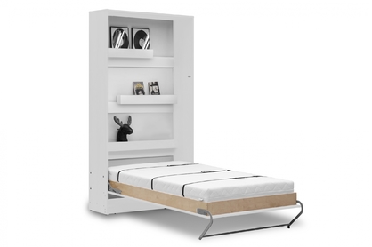 Vertikálna sklápacia posteľ Basic 90x200 - biely mat