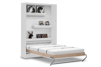 Vertikálna sklápacia posteľ Basic 120x200 - biely mat